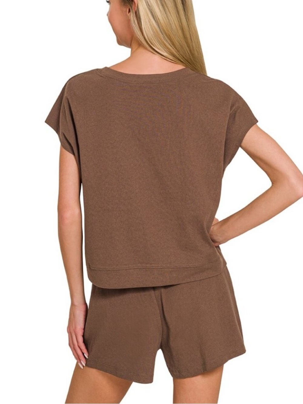Zenana Outfitters Brown Shorts **SHORTS ONLY** - Picture 2 of 6